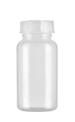 [EN]: Wide mouth bottles 1000 ml, LDPE 303 clear, with screw cap pack of 56