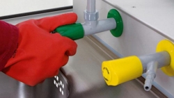 [EN]: Media Supply GAP, for FP-/AL-base, water w. shut off valve built in base or aluminum base