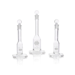 [EN]: Micro-Flask 10 ml, cl.A w. glass Pennyhead stopper, hexagonal base, pack of 6