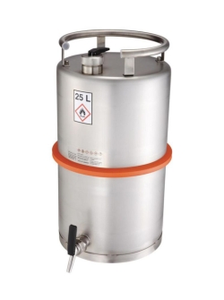 [EN]: Safety storage container 25 L w. tap and pressure control valve