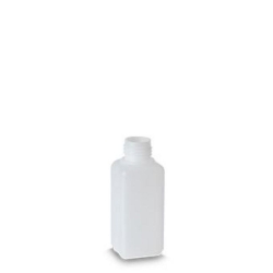 [EN]: HDPE-Square bottles 500 ml nature, thread 25, fluted, w/o.UN license, pack of 312
