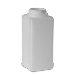 [EN]: HDPE-Square bottles 1000 ml nature, thread RD60, fluted, w/o.UN license,square,pack of 126