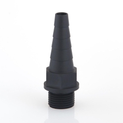 [EN]: Elbow piece for pipe system, PE-HD electrostatic conductive, upper connect. for 32 mm pipe (f), lower thread GL25 (m)