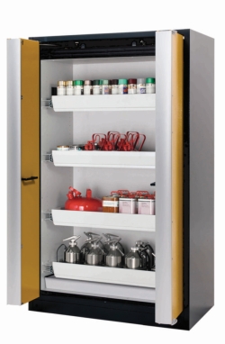 [EN]: Safety cabinet -Phoenix-90 FD fold door, 1193x615x1953mm, incl.4 pull-outs,1 bottom tray