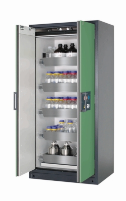 [EN]: Safety cabinet Q-Pegasus-90 WDAC RAL 7016, structure, door RAL6011 Structure + 5x AZ 1x BW.S ES 1.4301 crude. Q90