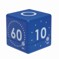 Temporizador de corta duración con alarma CUBE TIMER, azul