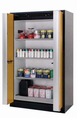 [EN]: Safety cabinet -Phoenix-90 FD fold door, 1193x615x1953mm, incl.3x fold bottom, 1x perforated metal