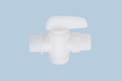 Straight-way stopcock, natural, PE Pipe thread (R 3/4)