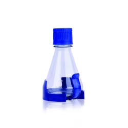 [EN]: Shake Flasks 250 ml, Polycarbonate sterile, flat base, with patented vented DuoCap, pack of 12