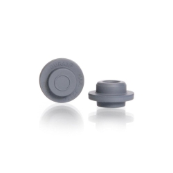 [EN]: Rubber stopper for GL 25 laboratory bottle straight plug, grey, bromobutyl