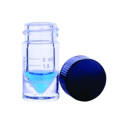 WHEATON vials 2.0 ml, clear Borosilicate glass, graduated, screw thread with 20-400, pack of 12