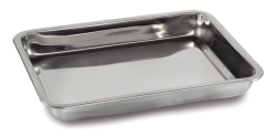 [EN]: Stainless steel tare bowl W×D×H 370x240x20 mm