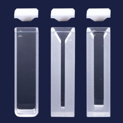 [EN]: Macro cuvettes 12.5 x 12.5 x 45 mm ES Quartz, 3.5 ml, PTFE cap pack of 2