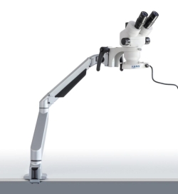 [EN]: Stereomicroscope Set Trinocular 0.7-4.5x; Fed.articulated arm stand (clamp), LED ring
