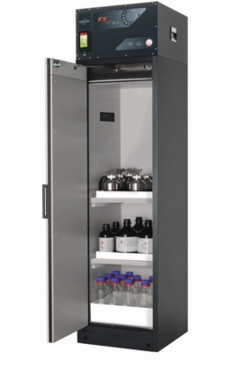 Recirculation filter cabinet FX-PEGASUS-90 599x615x2294 (WxDxH), body RAL 7016, hinged door RAL 7035, 2x base tray, 1x drip tra