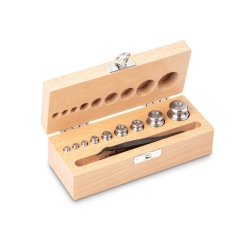 [EN]: Weight Set M2, 1 g ... 100 g, stainless steel, in wooden case