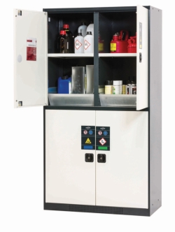 [EN]: Chemical cabinet CS Classic CS.195.105.MM.4WD 1055 x 520 x 1950 mm (WxDxH) 2x shelves, 2x perforated tray insert,