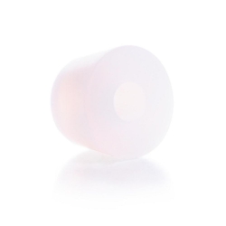 [EN]: Silicone rubber stopper with 9/16" (14.3 mm) hole, steam autoclavable