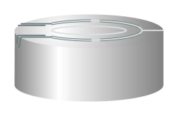 Aluminum Full Tear-Off Caps N 20, silver butyl dark grey/center PTFE lamination grey, hardness: 50&deg; shore A,thickness: 3 mm, pa