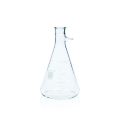 Suction bottle 2000 ml, clear borosilicate glass graduated, with stopper no.8 and Clear-Seal TM connection