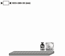 [EN]: Grid as storage level 180kg galvanised steel 1200mm