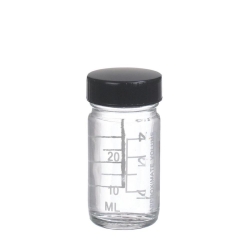 [EN]: WHEATON-ValumetricTM Graduated Bottles 1 oz. clear, w. 33-400 black rubber lines screw cap, pack of 48 (W216978)