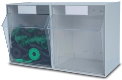 Storage system MultiStore 2 high-impact plastic, light grey, 310.5x601x353mm
