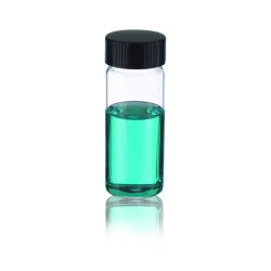 WHEATON-Vial 24 ml in Lab File&reg; clear glass, w. black phenolic 20-400 cap, PTFE-faced 14B rubber lined, pack of 144
