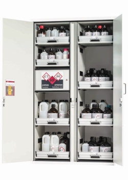 [EN]: Acid-Base Cabinet SL-CLASSIC MV.WD with hinged doors, with profile cylinder lock WxDxH(mm) 1197x603x1965