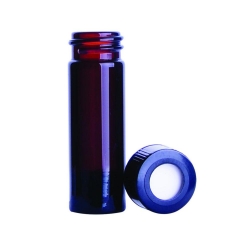 WHEATON-V Viales&reg; 5,0 ml, vidrio de borosilicato ámbar tipo I, tapón de rosca con 20-400 tapón abierto, paquete de 12