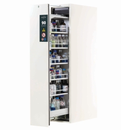 Safety storage cabinet type 90, V-MOVE 449 x 860 x 1966 mm (HxWxD), corpus/doors laboratory white