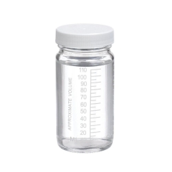 [EN]: WHEATON ValumetricTM Graduated Bottles 4 oz clear glass, with 48-400 White PP Poly-Vinyl Lined Screw Cap, Diameter 51mm x