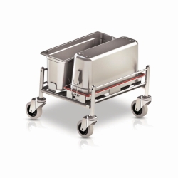 Cleaning trolleys Clino&reg; CR mini EM-GMP1, stainless steel