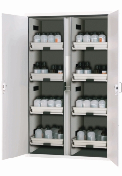 [EN]: Acid-Base Cabinet SL-CLASSIC MV.WD with hinged doors, with profile cylinder lock WxDxH(mm) 1197x603x1965