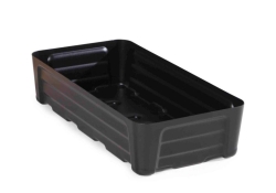 Small container tray PE 40 liters 784x400x180 mm without grating