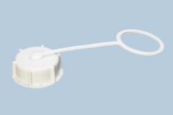 Screw fitting, white, Ø 65 mm for balloons, HD-PE