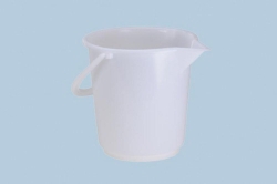 Industry-bucket 10.5 L, nature round, with drain, HD-PE