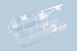 [EN]: Assortment box, PS, clear 6 cases, 335x225x55 mm