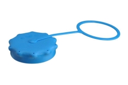 Wide-neck screw joint, blue, Ø 105 mm Seal/loop, complete, HD-PE to canister 8181