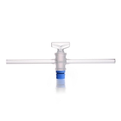 [EN]: DURAN&reg; Single way stopcocks, complete with SBW key, bore 4 mm, NS 18.8., "side arms 10 mm"