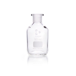 [EN]: Standing bottle 50 ml, clear narrow neck, DURAN without stopper