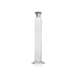 [EN]: DURAN&reg; Mixing cylinder 1000 ml hexagonal base, graduation, plastic stopper, NS 45/40