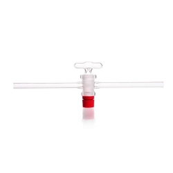 DURAN&reg; Single way stopcocks, complete with hollow key with glass handle, bore 2,5 mm, NS 14.5