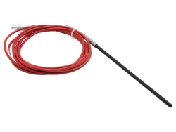 Sonda externa Pt100 200x6mm acero inoxidable/recubierta de PTFE, -75...+250&deg;C, cable de conexión de 3m