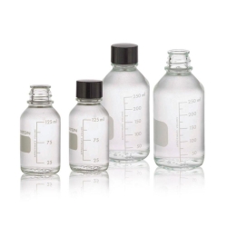 [EN]: WHEATON-Media bottles 250 ml clear, without cap 33-430, graduated autoclavable, pack of 48 (219437)