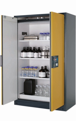Saftey cabinet Q-CLASSIC-90 WD 1200 x 615 x 1955 mm (WxDxH), RAL 7016/RAL 1004, 3 shelves,