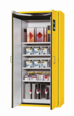 Saftey cabinet S-CLASSIC-90 WD 900 x 615 x 1968 mm (WxDxH), RAL 1004, 4 shelves, 1 metal plate insert,