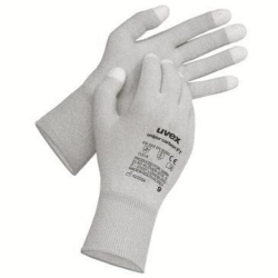 [EN]: Assembly gloves unipur carbon FT size 6, gray, black, white, elastomer coating, pair