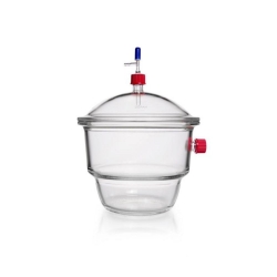 [EN]: DURAN&reg; Desiccator DN 250 with screw thread in lid and base, with stopcock