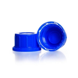 [EN]: Screw caps, PP, blue, GL45 pack of 100
